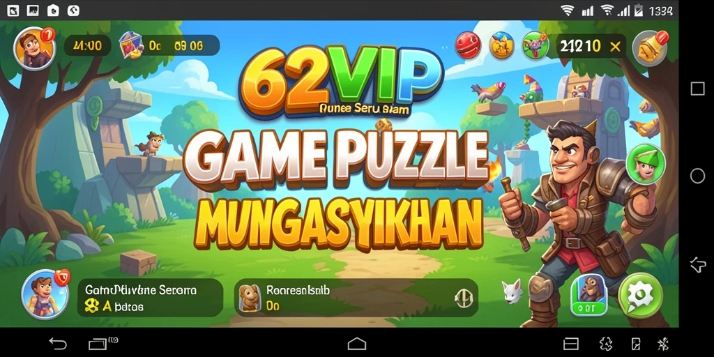 Tampilan gameplay menyenangkan dari 62VIP yang penuh warna.
