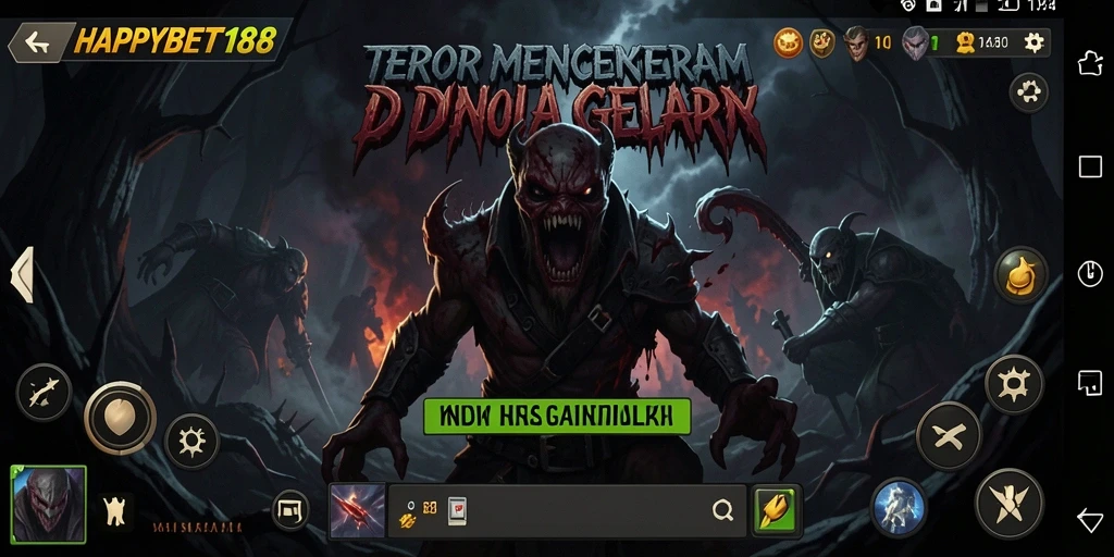 Tampilan gameplay menyeramkan di dunia gelap HAPPYBET188.