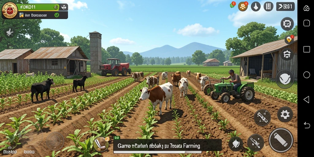 Tampilan gameplay KOKO11 yang seru di dunia pertanian.