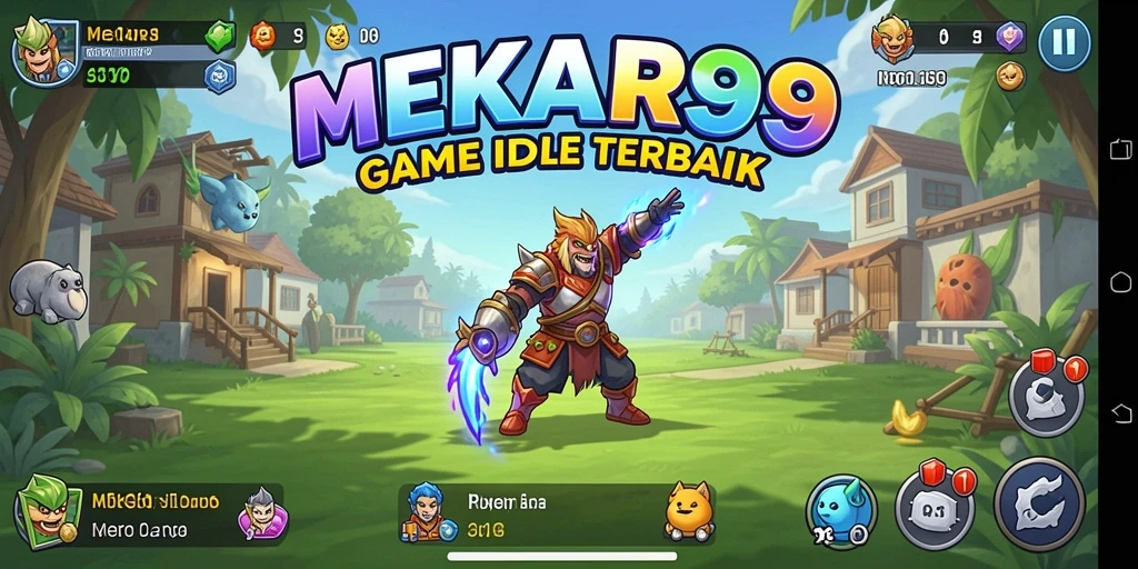 Screenshot gameplay MEKAR99 menunjukkan aksi idle yang menarik.