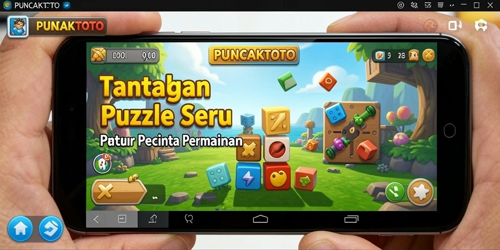Tampilan gameplay puzzle PUNCAKTOTO yang menarik dan penuh tantangan.