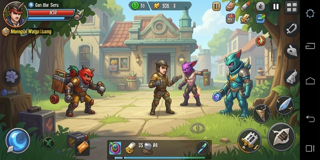 Tampilan gameplay RK55 yang mengasyikkan dan santai.