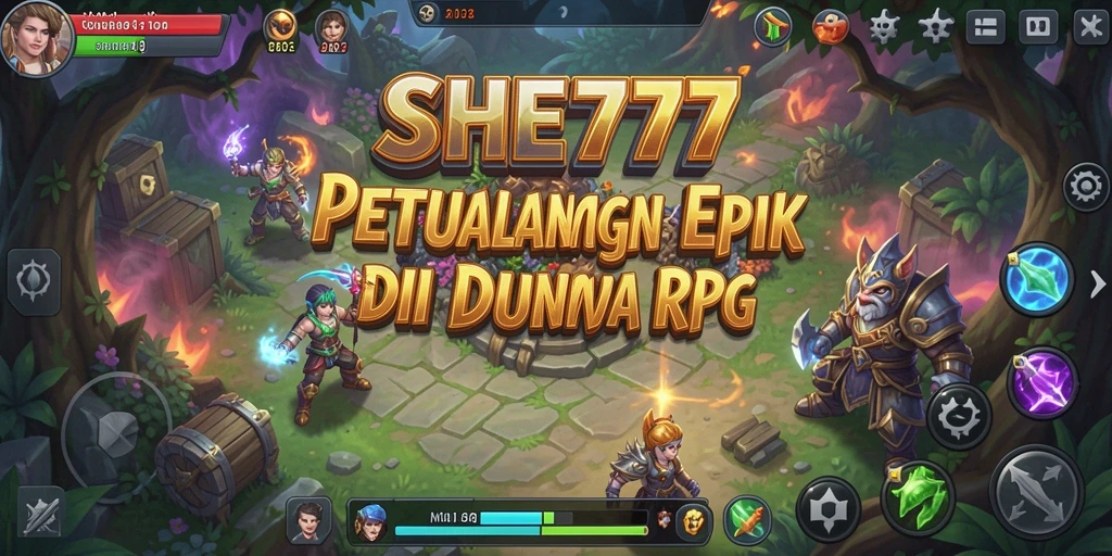 Tampilan gameplay <strong>SHE777</strong> menampilkan aksi RPG yang seru dan mendebarkan.