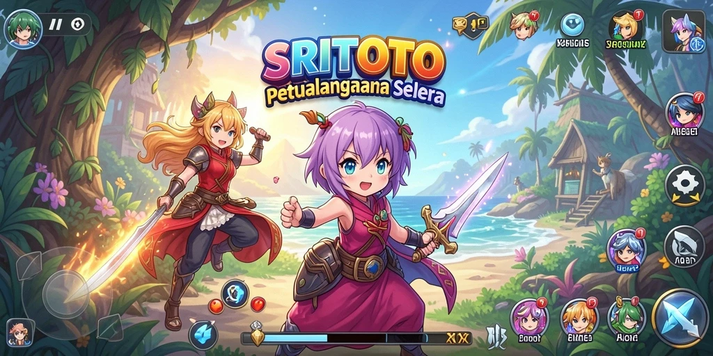 Tampilan gameplay SRITOTO yang memukau dengan karakter Anime.