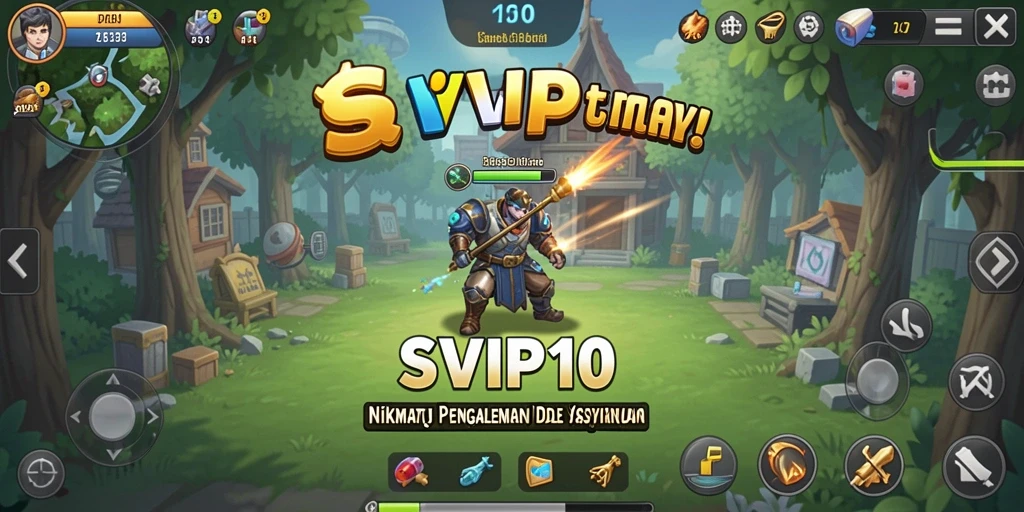 Tampilan gameplay utama SVIP10 dengan nuansa Idle yang menyenangkan.